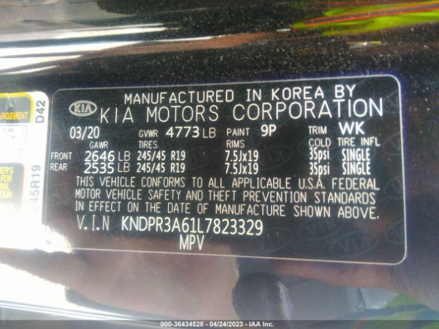 KNDPR3A61L7823329 KIA Sportage Sx Turbo