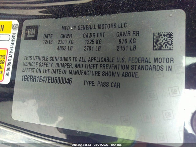 2014 Cadillac ELR, VIN: 1G6RR1E47EU600046