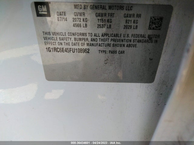 Chevrolet Volt 2015 1G1RC6E45FU108962 Image 11