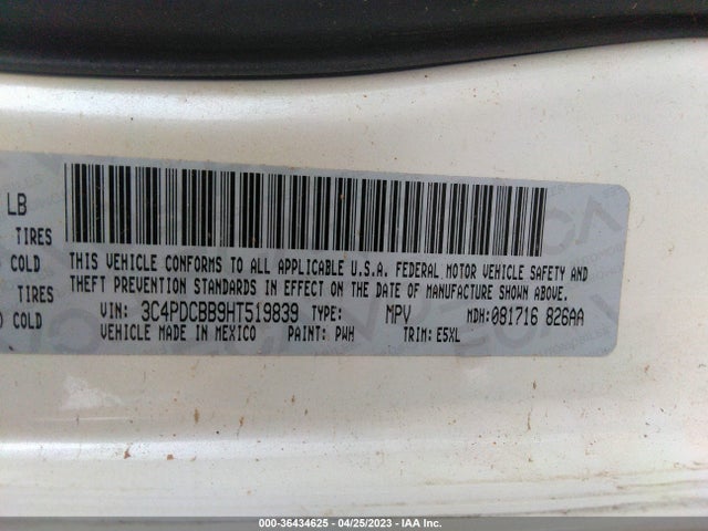 Dodge Journey Sxt 2017 3C4PDCBB9HT519839 Image 9