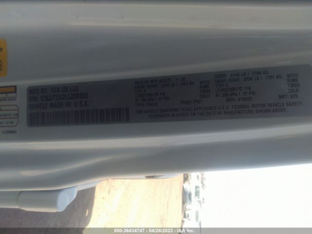 1C6JJTEG2LL208853 Jeep Gladiator Mojave