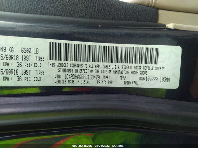 Dodge Durango Sxt 2015 1C4RDHAG6FC169470 Image 9