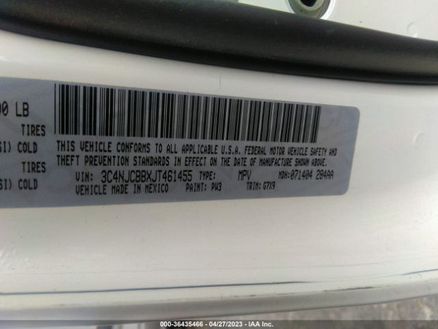 3C4NJCBBXJT461455 Jeep Compass Altitude