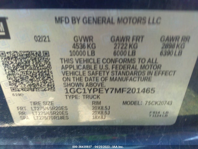 Chevrolet Silverado 2500hd Ltz 2021 1GC1YPEY7MF201465 Image 11