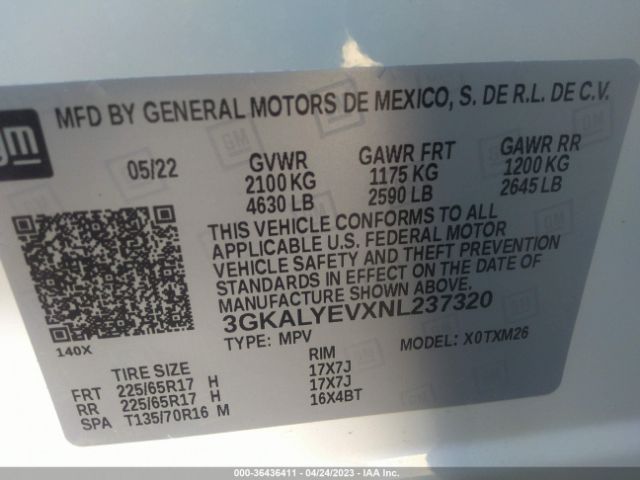 3GKALYEVXNL237320 GMC Terrain At4