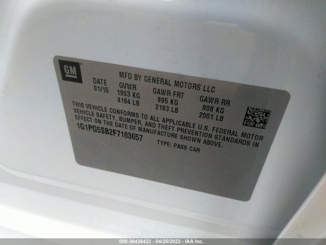 Chevrolet CRUZE LTZ 2015 1G1PG5SB2F7183657 Image 9