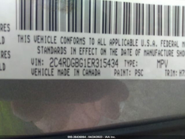 2C4RDGBG1ER315434 Dodge Grand Caravan Se