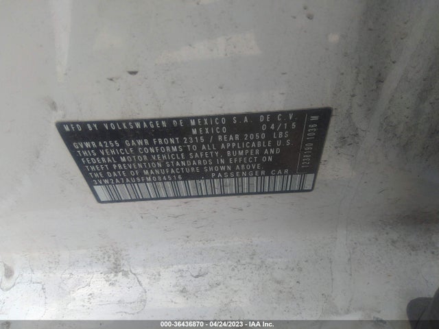 3VW2A7AU9FM084516 Volkswagen Golf Tdi S