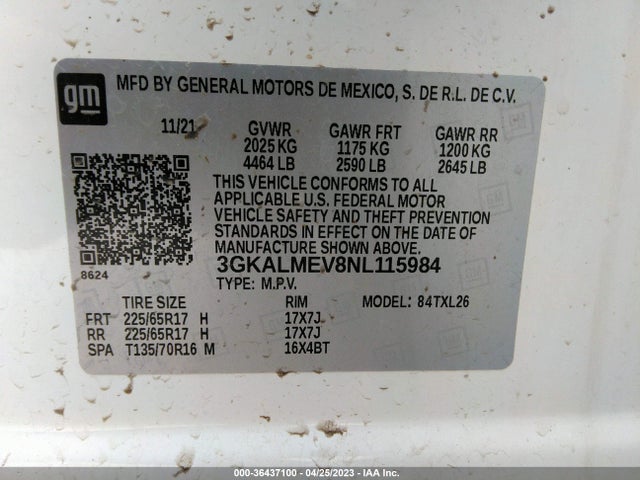 GMC Terrain Sle 2022 3GKALMEV8NL115984 Image 9