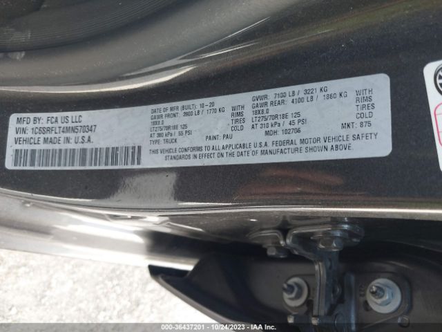 2021 RAM 1500 1C6SRFLT4MN570347 Photo 8