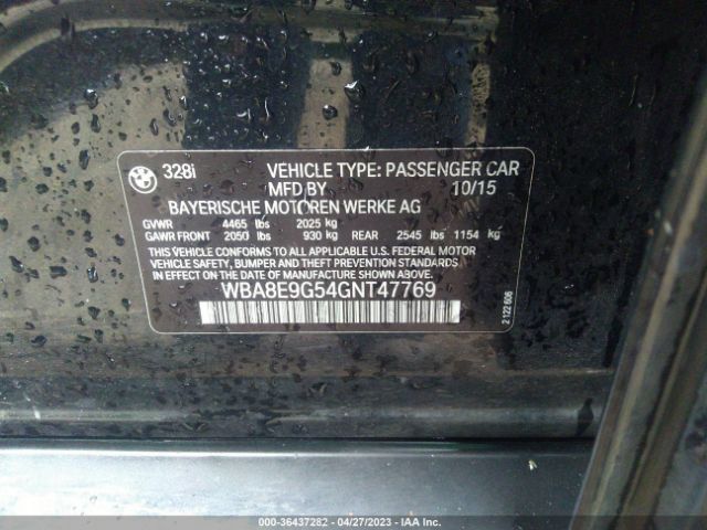 WBA8E9G54GNT47769 BMW 3 Series 328i