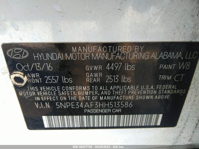 Hyundai Sonata Sport 2017 5NPE34AF3HH513586 Image 9
