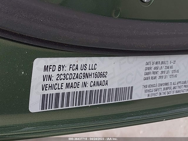 Dodge Challenger Sxt 2022 2C3CDZAG9NH160662 Image 10