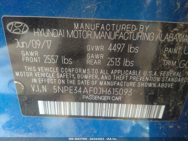 Hyundai SONATA SEL 2018 5NPE34AF0JH615093 Image 9
