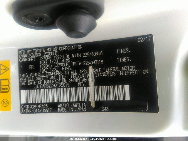 JTJBARBZ7H2125015 Lexus Nx Nx Turbo
