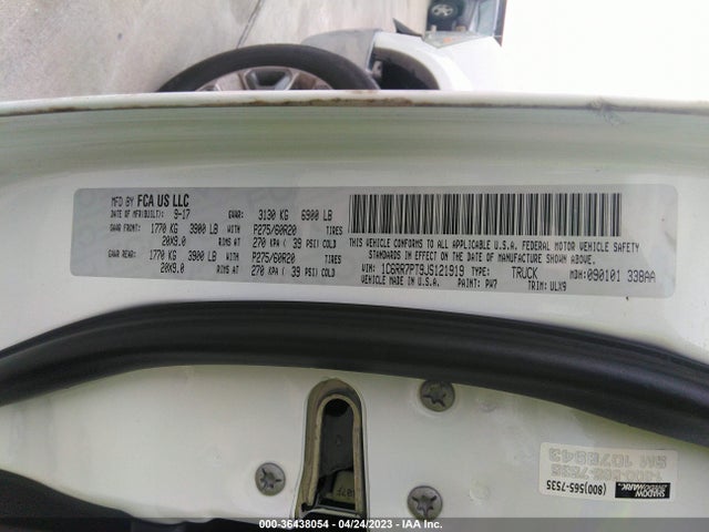 1C6RR7PT9JS121919 RAM 1500 Limited