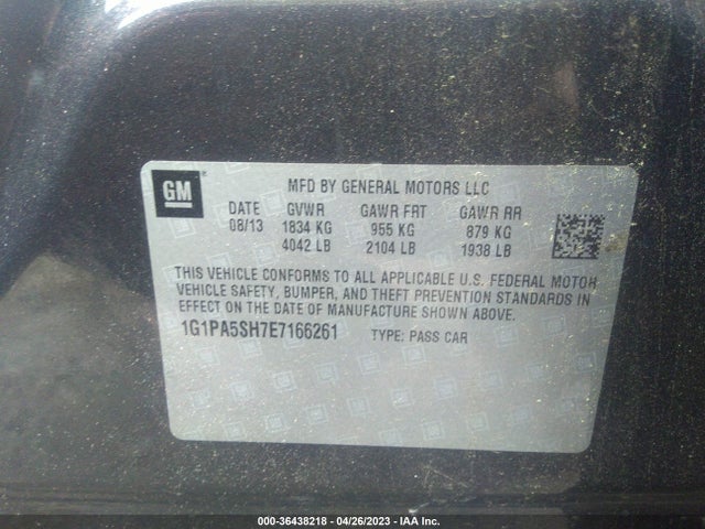 Chevrolet CRUZE LS 2014 1G1PA5SH7E7166261 Image 10