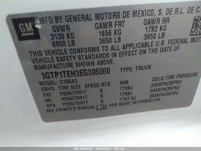 3GTP1TEH3EG306060 GMC SIERRA 1500