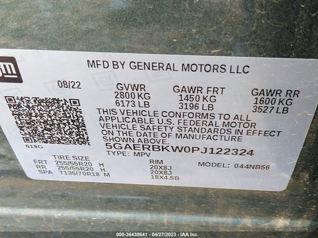 2023 Buick Enclave, VIN: 5GAERBKW0PJ122324