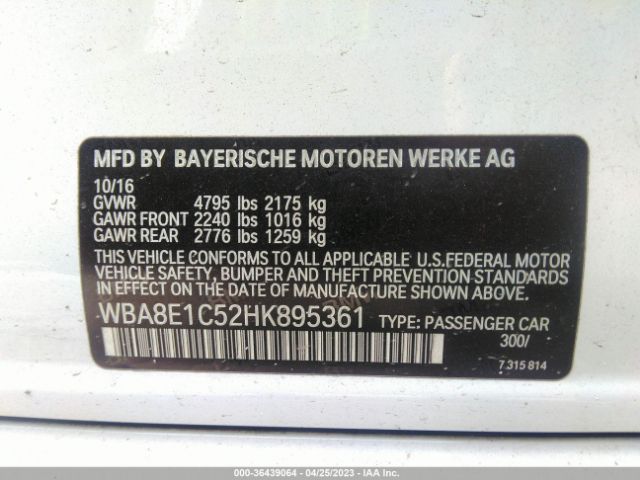 WBA8E1C52HK895361 BMW 3 Series 330e Iperformance