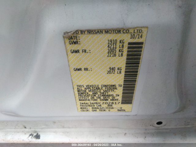 1N4AL3AP8FC202817 Nissan Altima 2.5 S