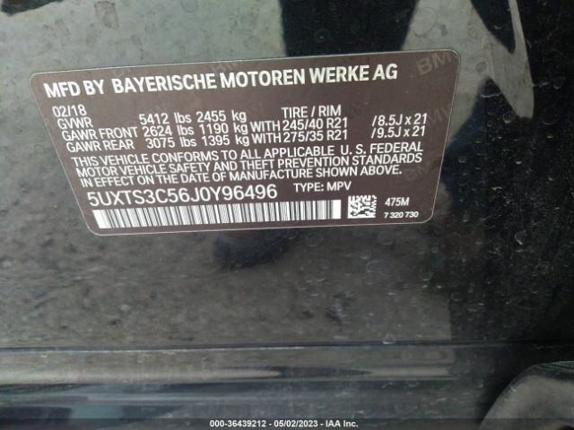 5UXTS3C56J0Y96496 BMW X3 M40i