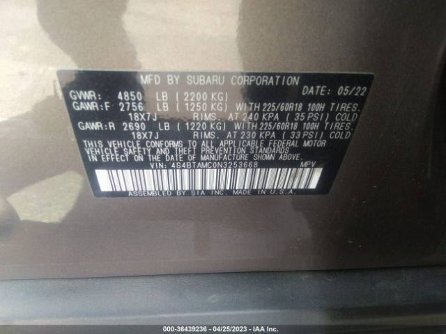 4S4BTAMC0N3253668 Subaru Outback Limited