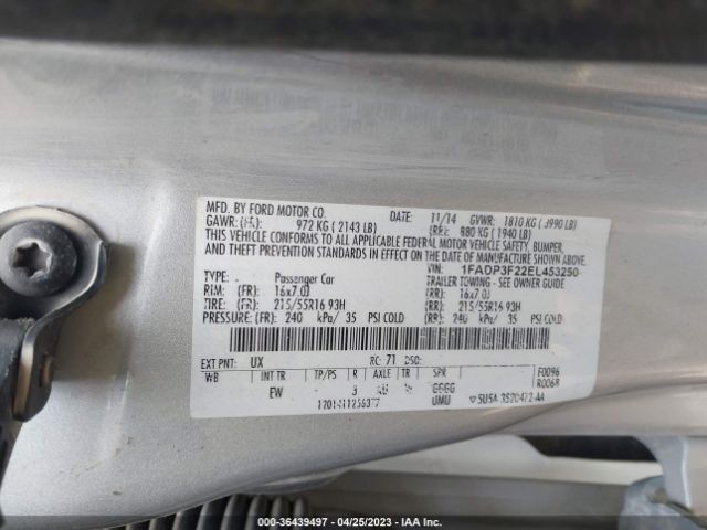 1FADP3F22EL453250 Ford FOCUS SE