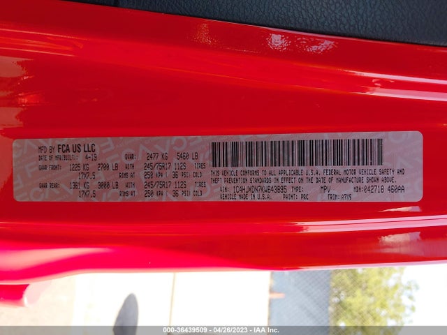 1C4HJXDN7KW643895 Jeep Wrangler Unlimited Sport S