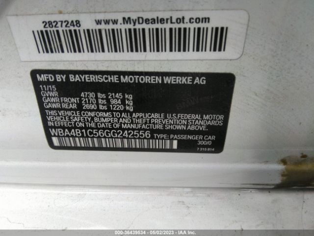 WBA4B1C56GG242556 BMW 4 Series 435i