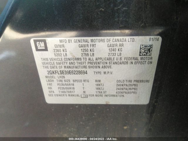 2GKFLSE39E6228694 GMC Terrain Slt