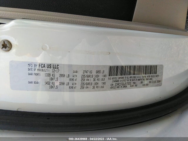 Chrysler Pacifica Touring Plus 2018 2C4RC1FG3JR175231 Image 9