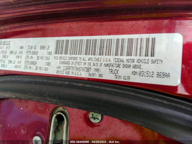 1C6RR7NT0HS707387 RAM 1500 Laramie