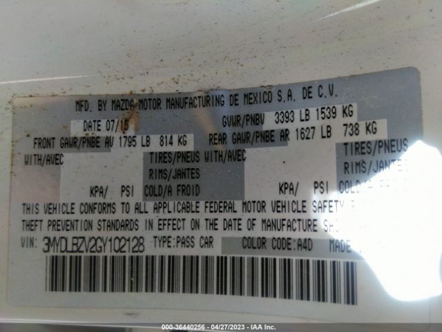 3MYDLBZV2GY102128 Scion IA