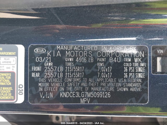 2021 Kia Niro, VIN: KNDCE3LG7M5099126
