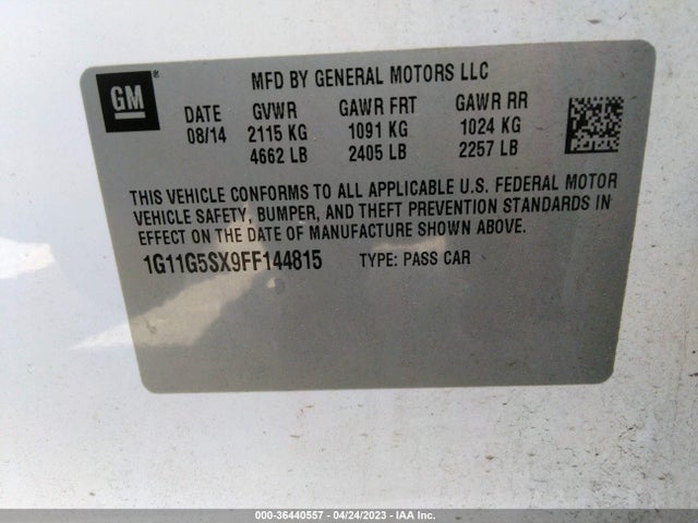 Chevrolet MALIBU LTZ 2015 1G11G5SX9FF144815 Image 11