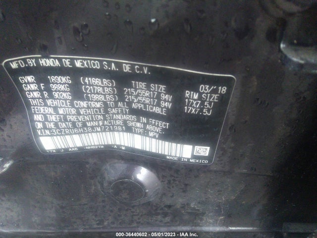 Honda HR-V LX 2018 3CZRU6H38JM721981 Image 9