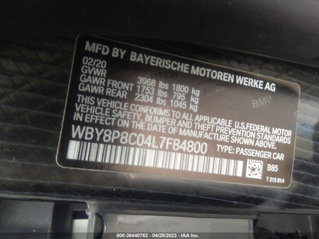 BMW I3 S 2020 аукцион фото