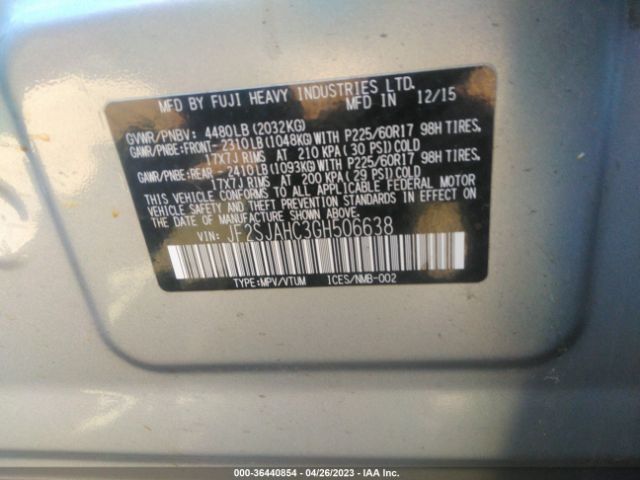JF2SJAHC3GH506638 Subaru Forester 2.5i Limited