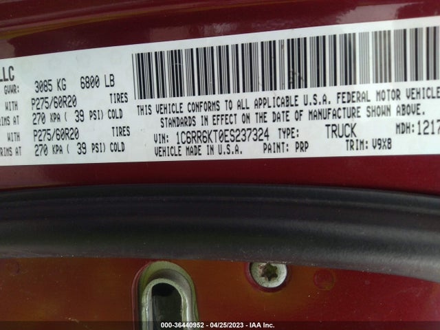 1C6RR6KT0ES237324 RAM 1500 Express