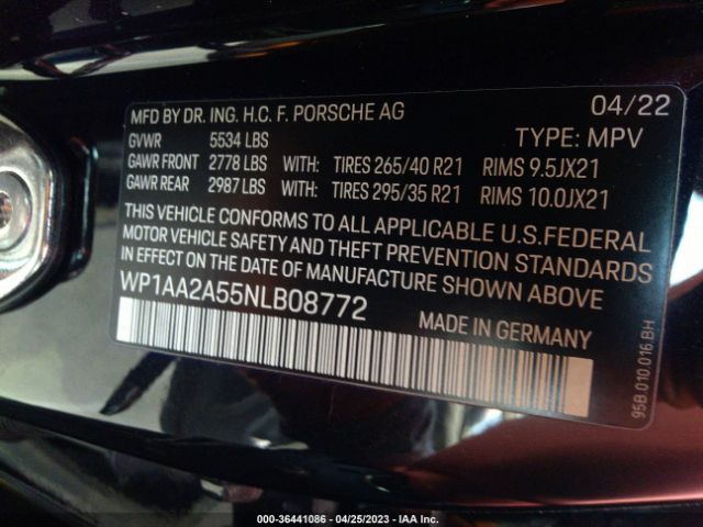 WP1AA2A55NLB08772 Porsche Macan