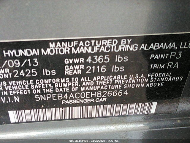 Hyundai SONATA GLS 2014 5NPEB4AC0EH826664 Image 9