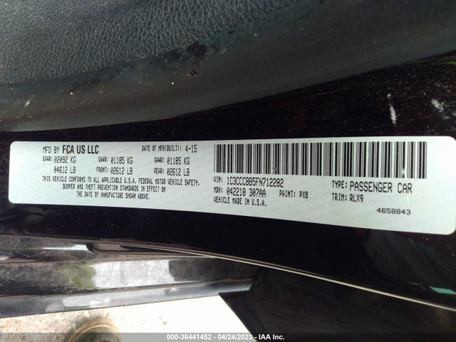 Chrysler 200 S 2015 1C3CCCBB5FN712282 Image 9