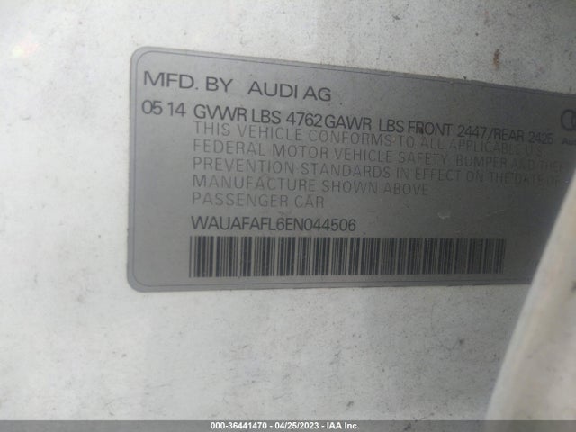WAUAFAFL6EN044506 Audi A4 PREMIUM