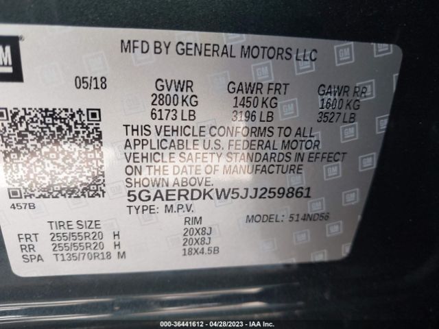 5GAERDKW5JJ259861 Buick Enclave Avenir