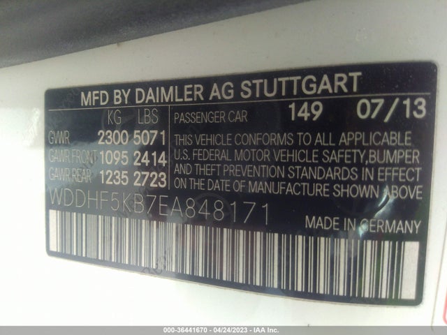 WDDHF5KB7EA848171 Mercedes-Benz E-class E 350