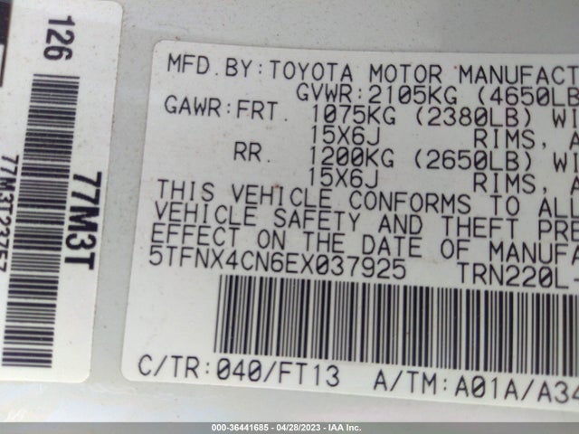 Toyota TACOMA 2014 5TFNX4CN6EX037925 Image 10