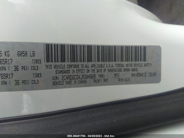 Dodge Grand Caravan Sxt 2018 2C4RDGCGXJR304909 Image 9