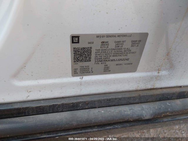 Chevrolet Traverse Premier 2018 1GNERKKW5JJ252242 Image 10