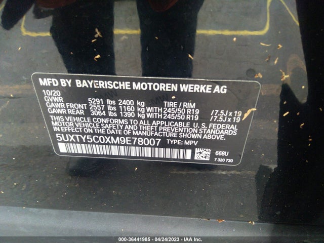 5UXTY5C0XM9E78007 BMW X3 Xdrive30i